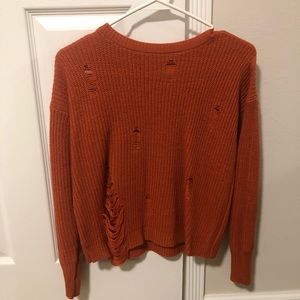 Burnt orange sweater